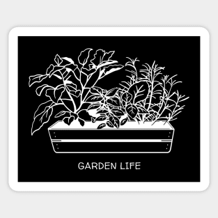 Garden Life! Gardening Veggie Box Gardener Gift White Version Sticker